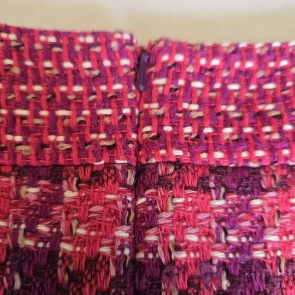 Tory Burch Merlot Multi Tweed Darren Straight Pencil Skirt Size 2 NWT 18121309 - Picture 6 of 11